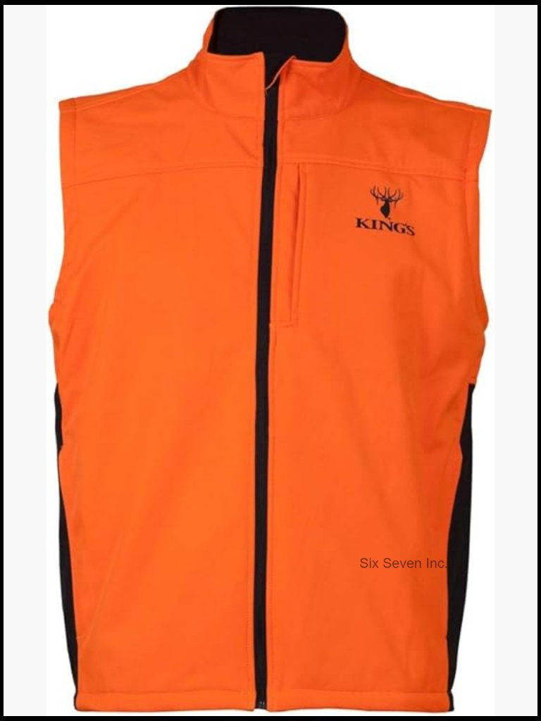 Hunting Soft Shell Vest - Windproof, Water Resistant, Zip Front